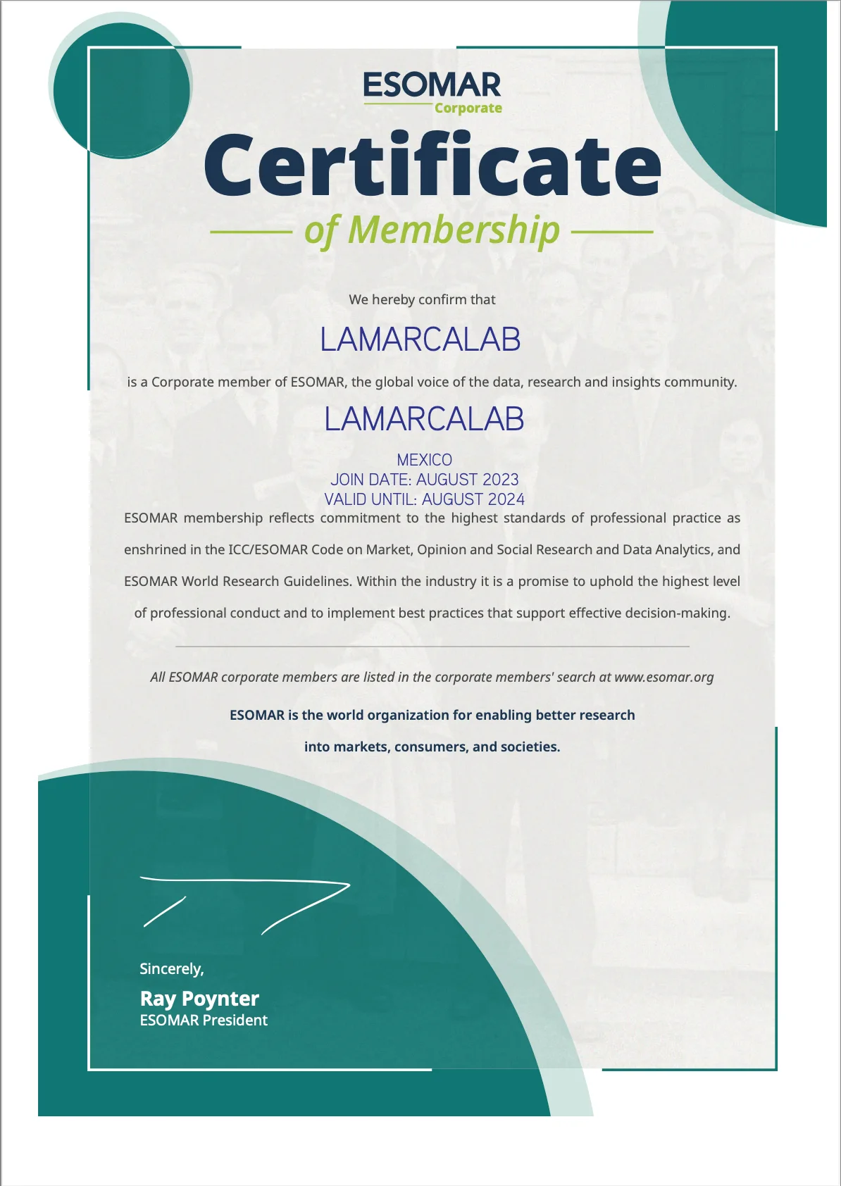 certification-esomar Certification ESOMAR